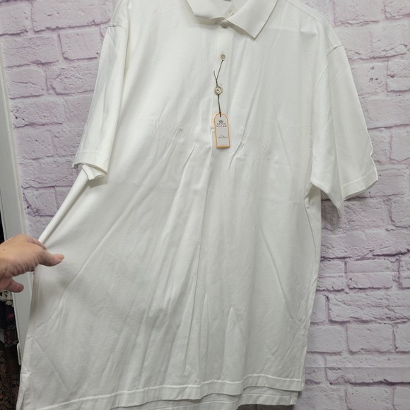 NEW Peter Millar White Polo Shirt Mens Size XL Golf Casual Resortwear Travel - Picture 4 of 9